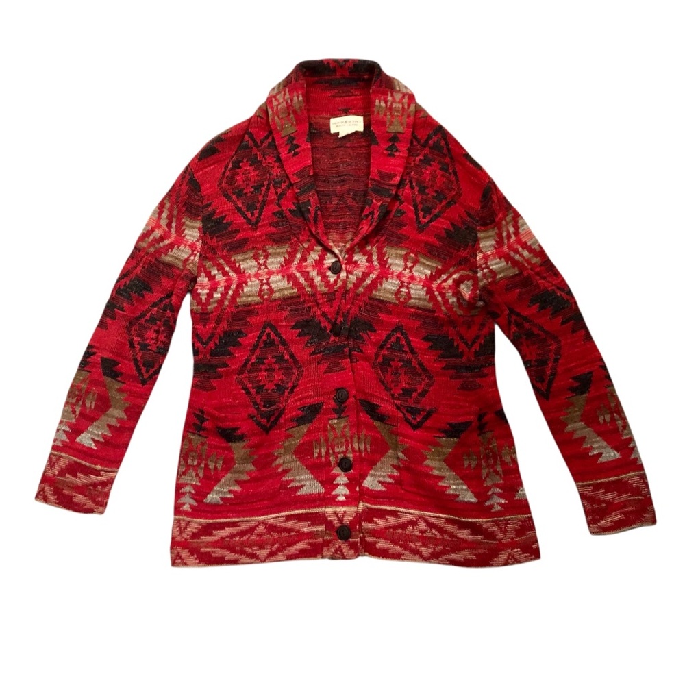 Vintage Denim & Supply Ralph Lauren Aztec Patterned Cardigan Size L